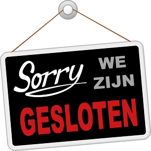 Kantine zaterdag 27 augustus gesloten
